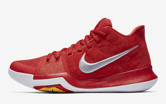 红色绒面革加持，Nike Kyrie 3 University Red 正式发布
