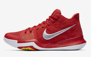 红色绒面革加持，Nike Kyrie 3 University Red 正式发布