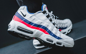 清爽活力，Air Max 95 全新白蓝红配色