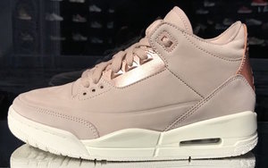 高级质感！Air Jordan 3 释出女生专属玫瑰金配色！