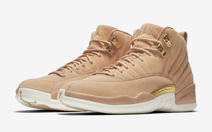 金扣卡其！女生专属 Air Jordan 12 “Vachetta Tan” 官图释出！