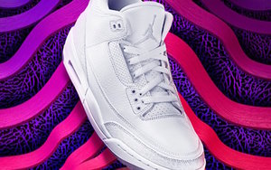 纯白爆裂纹加持！Air Jordan 3 “Triple White” 抢先看！