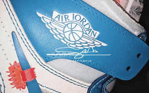 实物抢先看！Off-White x Air Jordan 1 “UNC” 释出部分细节图片！