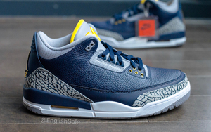 同样是250双！Air Jordan 3 “Michigan” PE 美图释出！