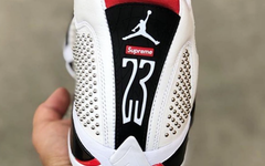 联名 logo 设计相当醒目！Supreme x Air Jordan 14 再曝细节美照