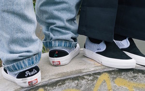 条纹元素+玫瑰标志！Peels x Vans Slip-On 潮流又百搭