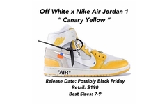 暗示市售？Off-White™ x Air Jordan 1 “Canary Yellow”