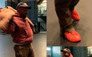 Kanye West 上脚红色 Yeezy Foam Runner ！有没有想起那双...