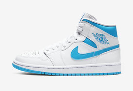 超清新“UNC”配色！这双 Air Jordan 1 Mid 跟下雪天很配！