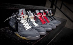 拥有 3 种不同鞋带！OW x Air Jordan 5 最新上脚美照释出