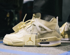 大家一起来细品，Off-White x Air Jordan 4 “Sail” 细节图曝光