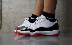 性价比可以！AJ 11 Low “黑红康扣”上脚效果不俗！