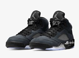 酷黑装扮有点帅气！全新的 Air Jordan 5 “Anthracite” 明年亮相