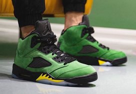 Air Jordan 5 SE “Oregon”最新实物美图亮相，绿的恰到好处