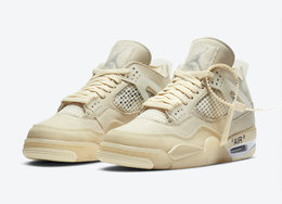 本月重头戏！Off-White x Air Jordan 4 “Sail” 联名官图释出！