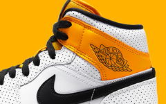 吸睛度爆棚！这款白橙冲孔 Air Jordan 1 Mid 即将发售！