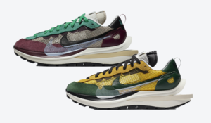 前两款市价近 4000 元！Sacai x Nike VaporWaffle 黄绿、红棕配色官图释出！