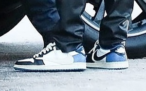 Travis Scott 上脚前所未见的倒钩 AJ 1 Low ！是新联名？