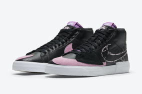 解构双鞋舌+双骚粉Swoosh，Nike SB Blazer Mid 新配色帅气十足