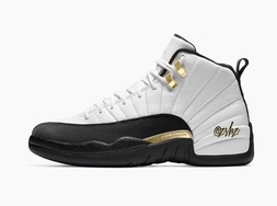 AJ12金扣全新版本，绒面鞋头质感不俗