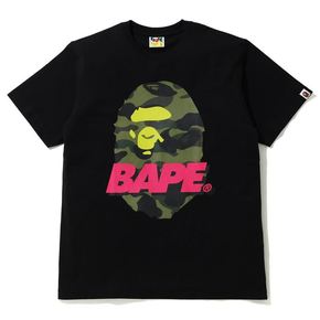 BAPE 2020新款绿迷彩字母大猿人头T恤短袖