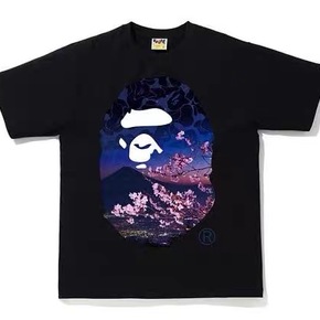 BAPE 2020新款富士山樱花大猿人头T恤