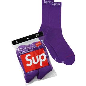 supreme 21ss 紫色袜子
