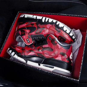 【球鞋定制】Air Jordan 3 AJ3系列 流淌bape迷彩定制球鞋