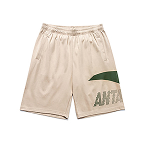 Anta/安踏 2021夏季新款针织大logo五分裤 浅褐色
