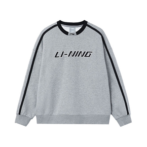 LINING/李寧 運動時尚系列 加絨套頭衛衣 灰色 AWDRD50-4