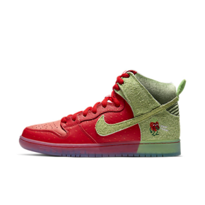 Nike SB Dunk High “Strawberry Cough”咳嗽草莓 红绿高帮 CW7093-600