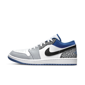 Air Jordan 1 Low “True Blue” 爆裂纹 灰白蓝复古低帮篮球鞋 DM1199-140
