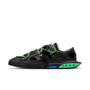 OFF-WHITE x Nike Blazer Low ’77“Black and Electro Green” 联名解构 黑绿复古板鞋 DH7863-001