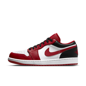 Air Jordan 1 Low 黑白紅復古低幫籃球鞋 553558-163