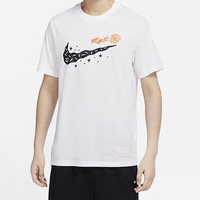 Nike Dri-FIT 印花logo圆领短袖DV 白色 DV3188-100