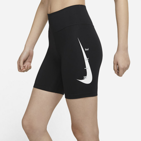 Nike As W Nk Swoosh Run 7女子黑色跑步紧身短裤 DA1284-010