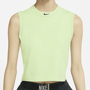 Nike Sportswear 徽标logo 无袖休闲运动背心 绿色 CZ9853-358