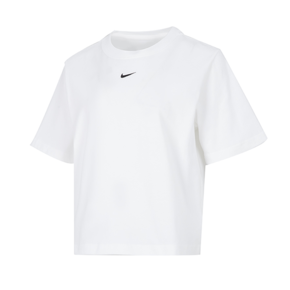 Nike As W Nsw Essntl Tee Boxy Lbr 小勾纯色圆领T恤 白色 DD1238-100