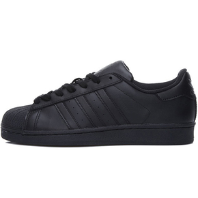 Adidas Superstar 阿迪达斯三叶草贝壳头黑色休闲板鞋 AF5666