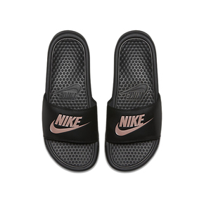 Nike BENASSI JDI 耐克黑粉沙滩休闲运动字母拖鞋 343881-007