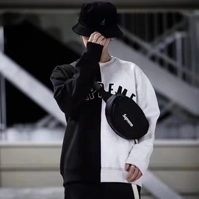 Supreme split拼接卫衣