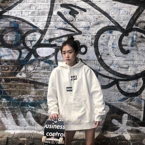 Supreme x CDG 18fw 联名split box logo 卫衣