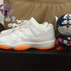 总裁体育 Air Jordan 11 Low GS AJ11 柑橘 白橙 女鞋 580521-139