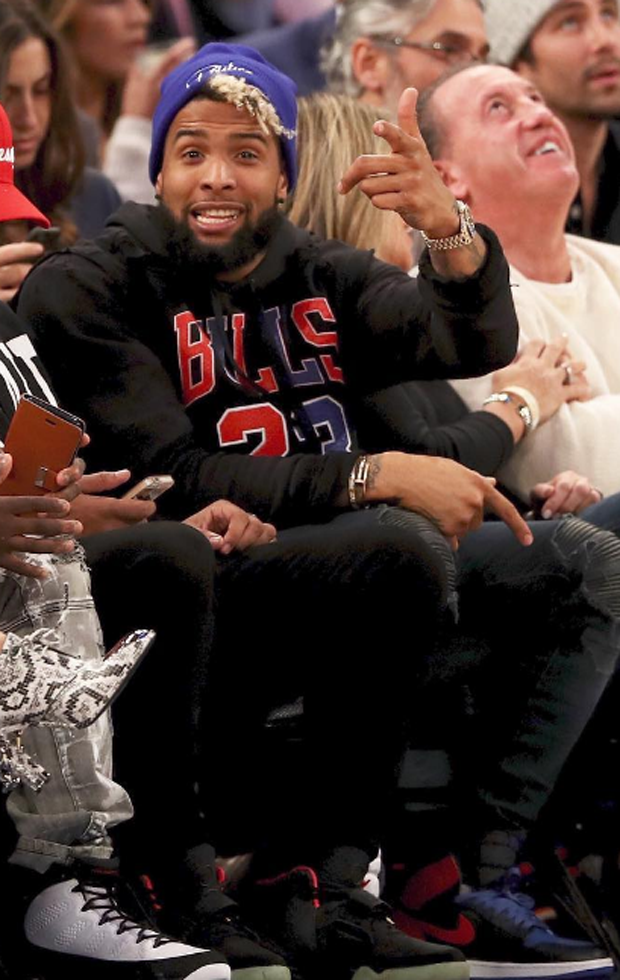 odell beckham jr. in the nike air yeezy   black/solar red