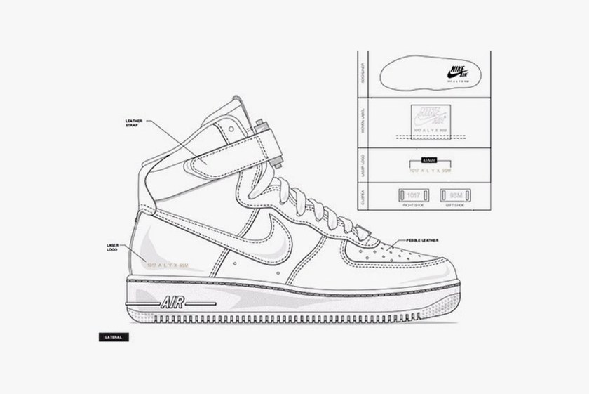 1017alyx9smxnike全新联名sfaf1mid系列设计图公开