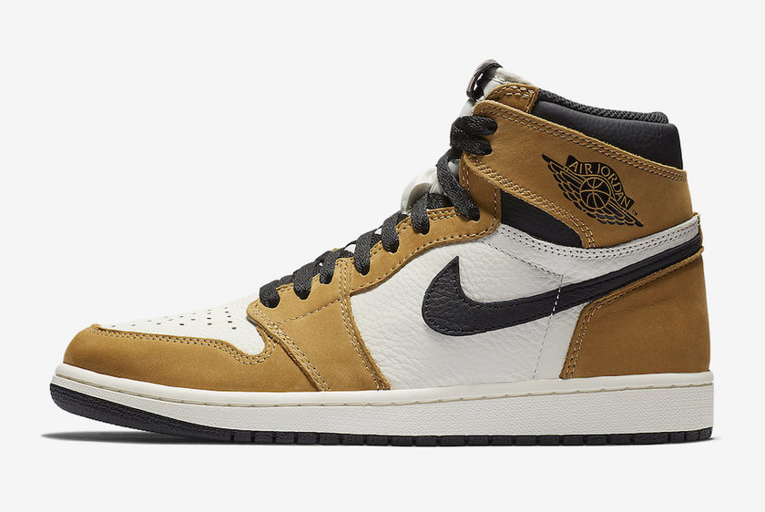 Air Jordan 1 High Rookie of the Year Golden Harvest Black Sail 555088-700 Release Date