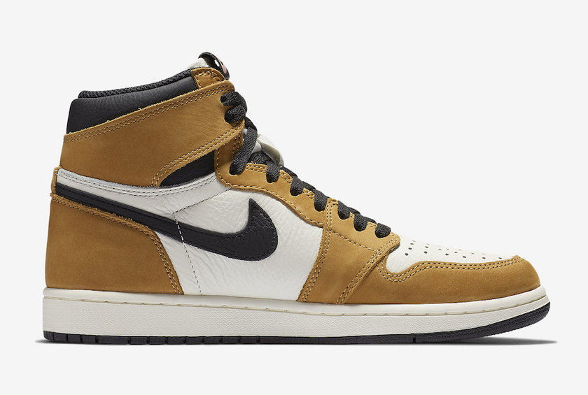 Air Jordan 1 High Rookie of the Year Golden Harvest Black Sail 555088-700 Release Date
