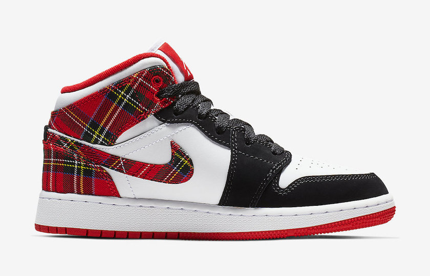 Air Jordan 1 Mid White Plaid 554725-607发售日期