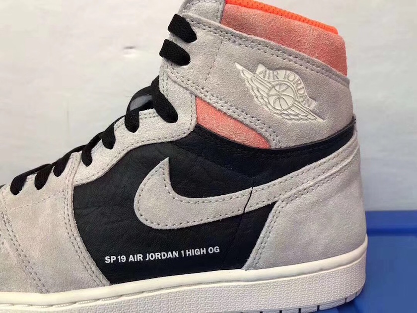Air Jordan 1 Neutral Grey Hyper Crimson Black 555088-018å叿¥æ