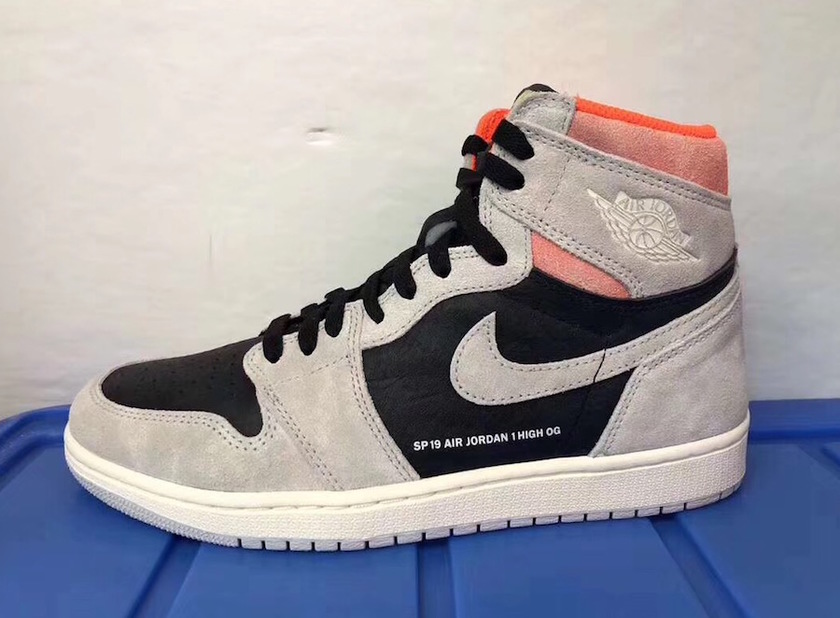 Air Jordan 1 Neutral Grey Hyper Crimson Black 555088-018å叿¥æ